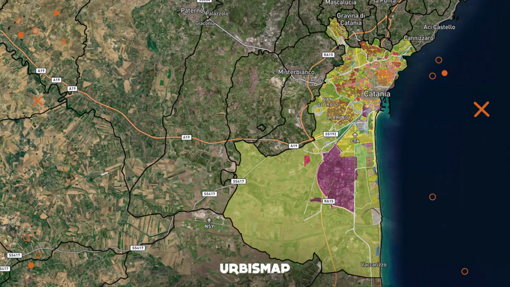 catania vista da urbismap