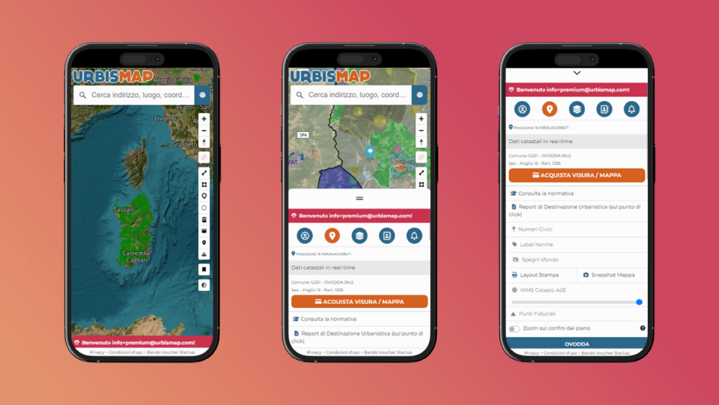 nuova interfaccia mobile su urbismap.com