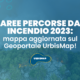 mappa delle aree percorse da incendio 2023 urbismap