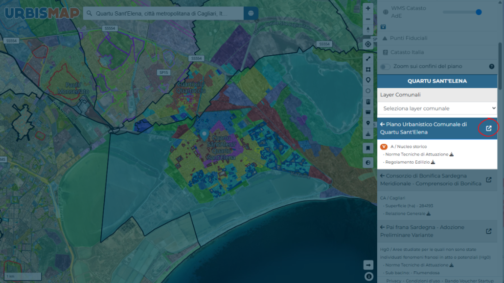 Consulta il puc di quartu sant'elena su urbismap