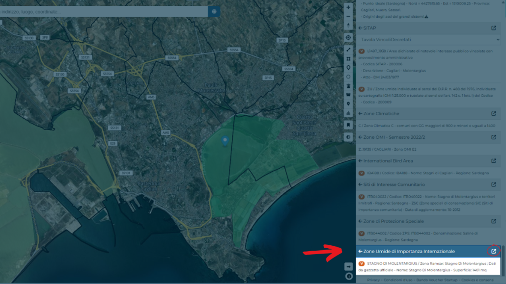 zone umide di importanza internazionale su urbismap: stagno di Molentargius