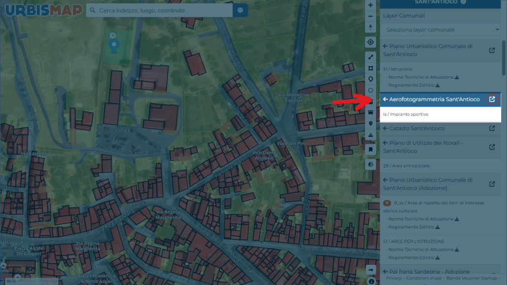 aerofotogrammetria di sant'antioco disponibile su urbismap