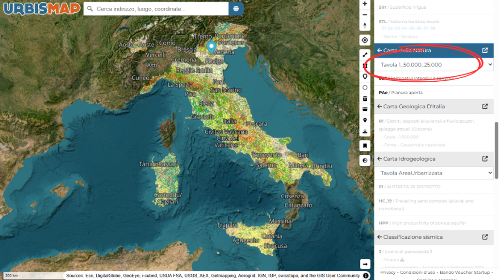 carta della natura_Tavola 1:250.000