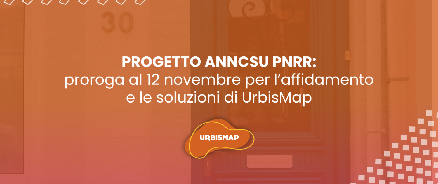 progetto ANNCSU PNRR_affidamento servizio_urbismap
