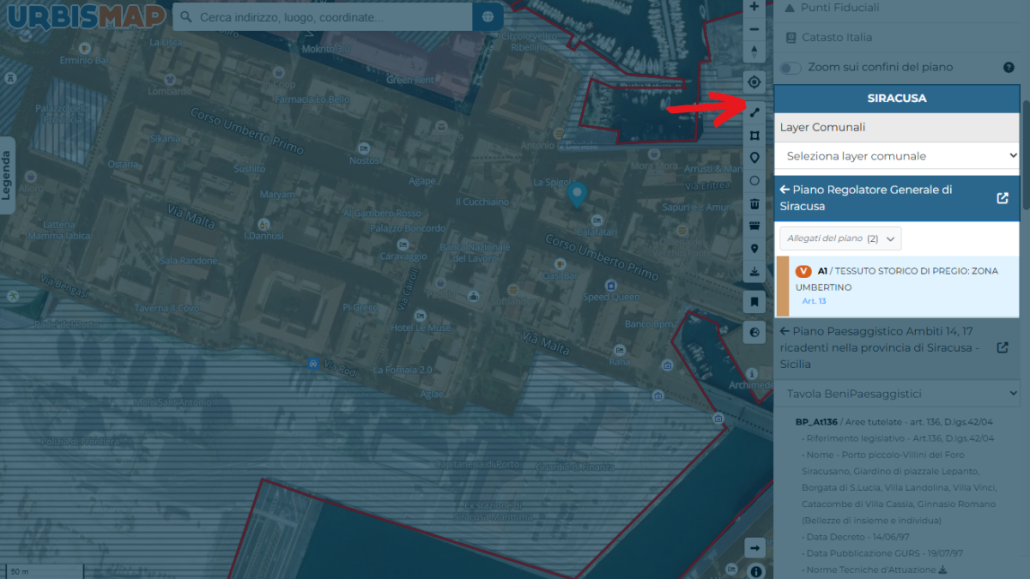 Piano Regolatore Generale di Siracusa_geoportale UrbisMap
