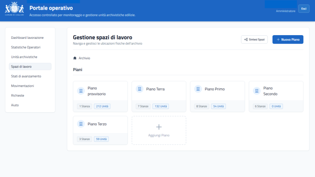 gestione spazi archivio_urbisacta