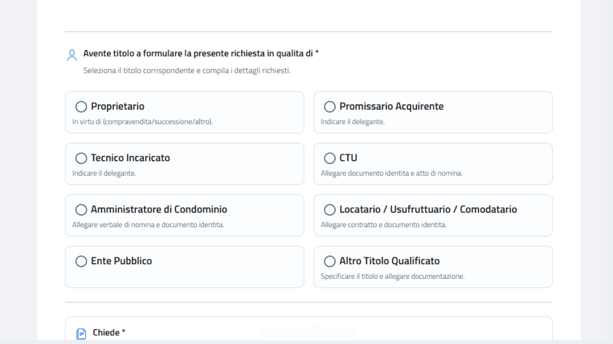 portale accesso agli atti: esperienza cittadino per invio e monitoraggio richiesta di accesso agli atti