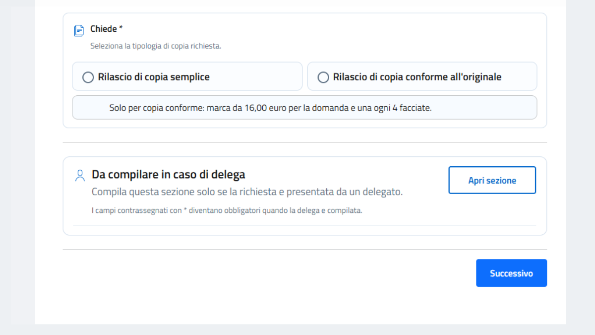 portale accesso agli atti: esperienza cittadino per invio e monitoraggio richiesta di accesso agli atti