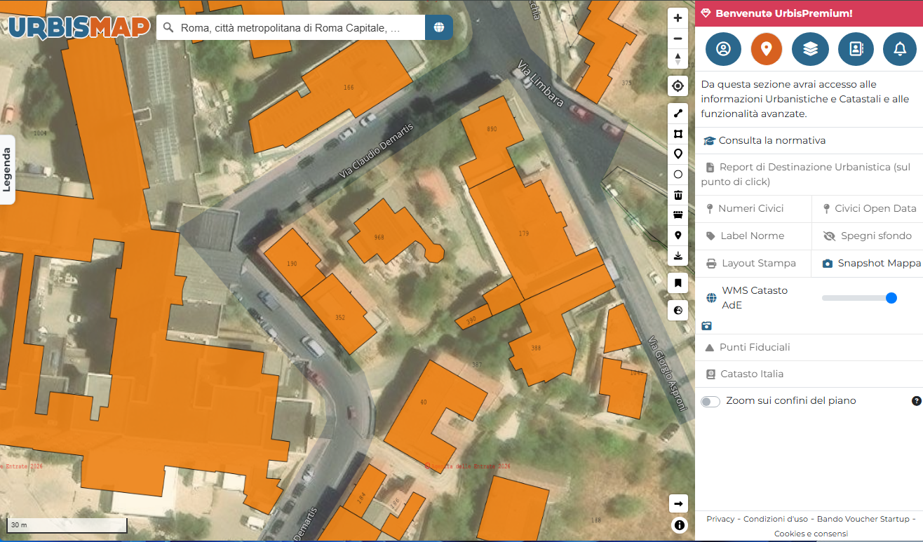 WMS catasto AdE_urbismap