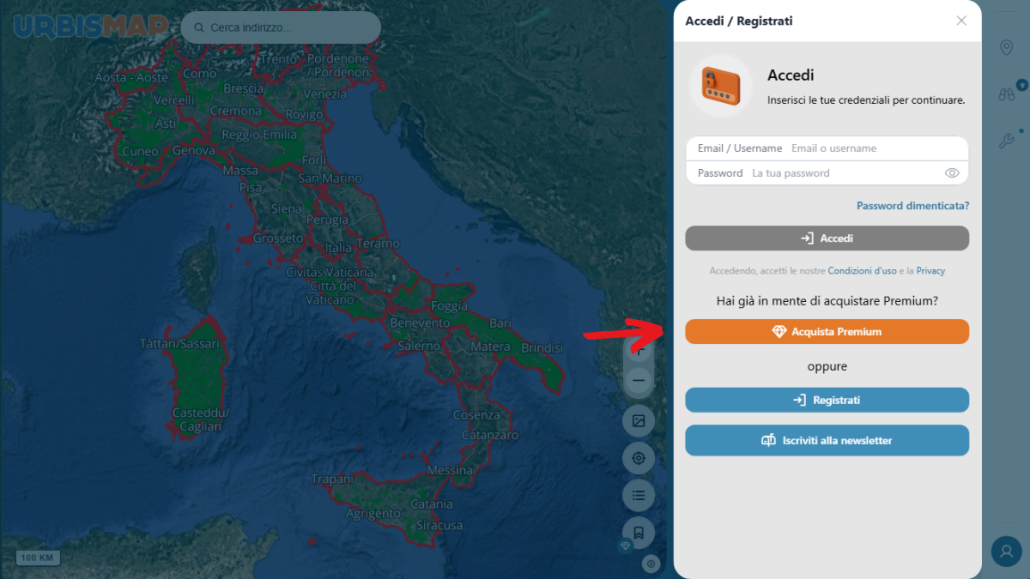 ABBONAMENTO URBISMAP PREMIUM:
tutto quello che devi sapere sul nuovo metodo di pagamento  