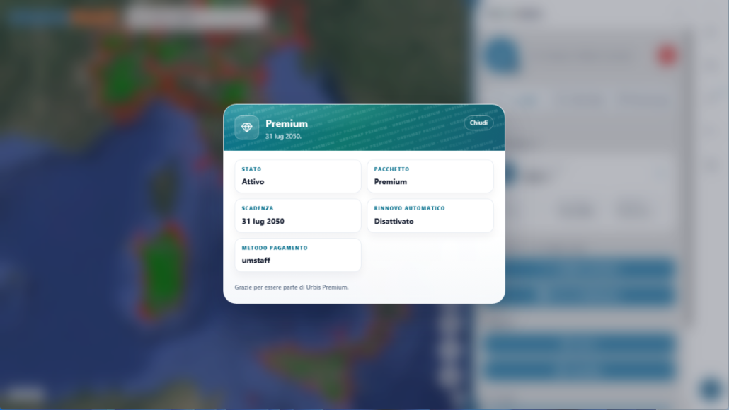 ABBONAMENTO URBISMAP PREMIUM:
tutto quello che devi sapere sul nuovo metodo di pagamento  