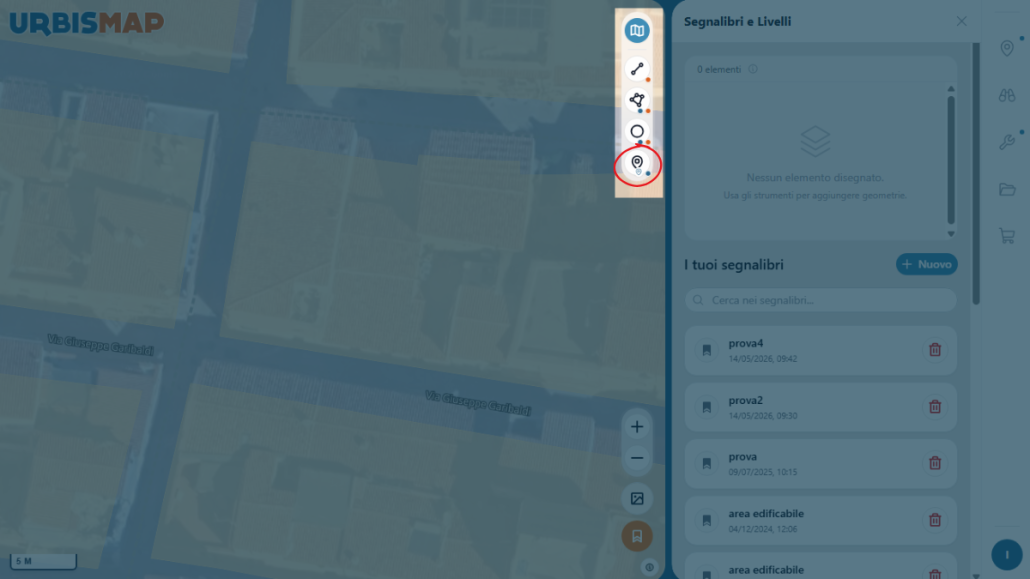Marker per l'inserimento di un punto sulla mappa