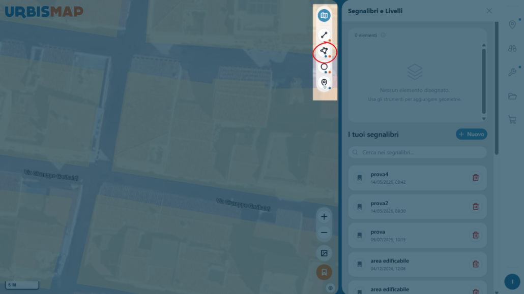 Bottone per disegnare un poligono sulla mappa
