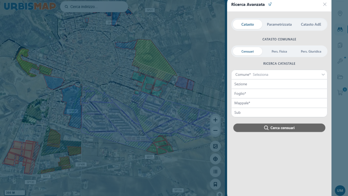 geoportale urbismap_ricerca catastale_PA