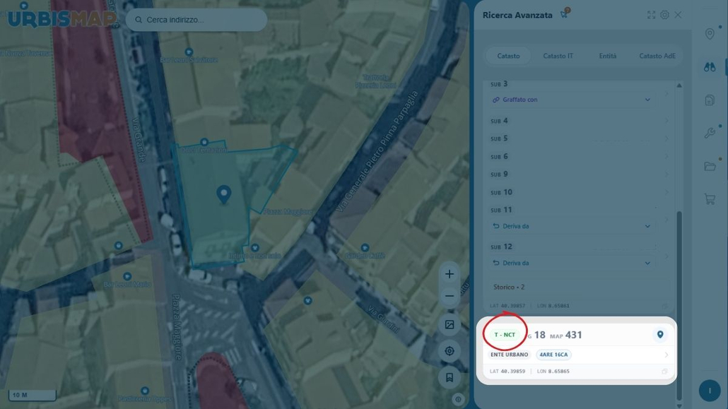 Nuova versione Geoportale UrbisMap_ V4.4.3
Badge NCT