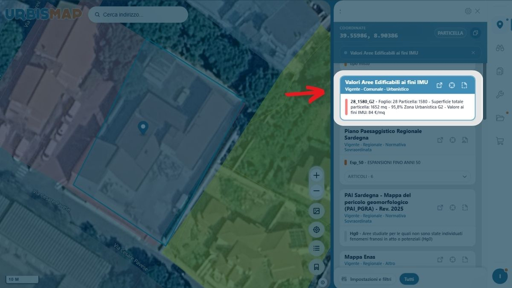 Calcolo valore venale delle aree ai fini IMU: mappatura del valore unitario sul Geoportale UrbisMap